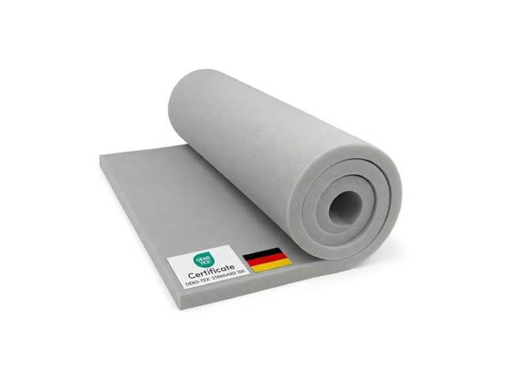 FORTIS POLSTER Schaumstoff RG25/44 140 x 200cm, 12cm - Weiche Schaumstoffplatte - Schaumstoffmatte zum Sitzen, Liegen oder als Campingmatratze - Matratzen-Auflage - PU-Schaumstoff - Polsterschaum