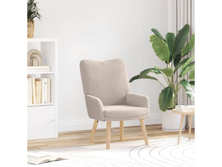 Fauteuil Relaxant Gris Clair en Tissu Laineux