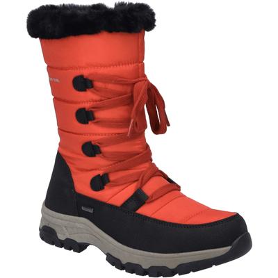 Stiefel JOSEF SEIBEL "Davos 51, schwarz-rot", Damen, Gr. 39, schwarz (schwarz, rot), Obermaterial: 100% Synthetik synthetic., Schuhe Stiefel
