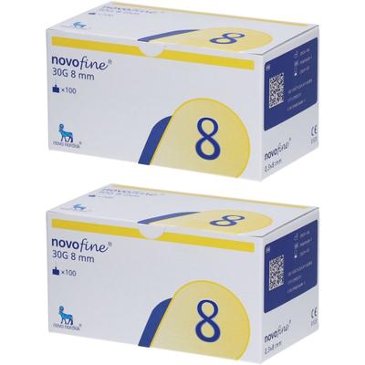 Novofine Nadeln 30 G 8 mm 2x 2x100 St Kanüle
