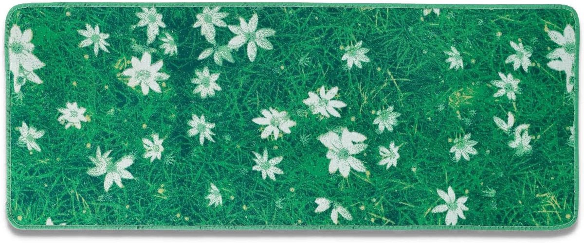 Groen Keukenkleed Runner voor Keuken, Hal of Badkamer - 350 cm