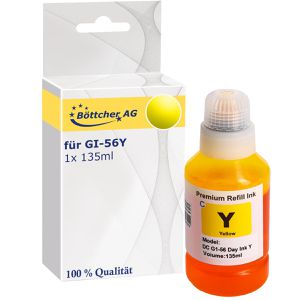kompatibel für Canon GI-56Y, Tinte, 135ml, 14000 Seiten, gelb