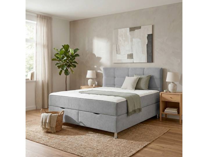 Boxbett Oviedo in Grau ca. 180x200cm
