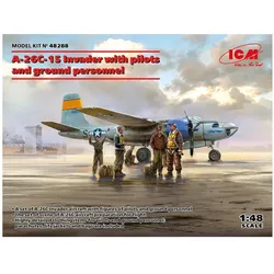 ICM A-26C-15 Invader with pilots and ground personnel