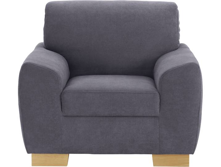 Sessel DOMO COLLECTION Incanto, kubische Formensprache, komfortabel, flache Armlehnen , grau (dunkelgrau), B:102cm H:81cm T:89cm, Sessel, Sessel