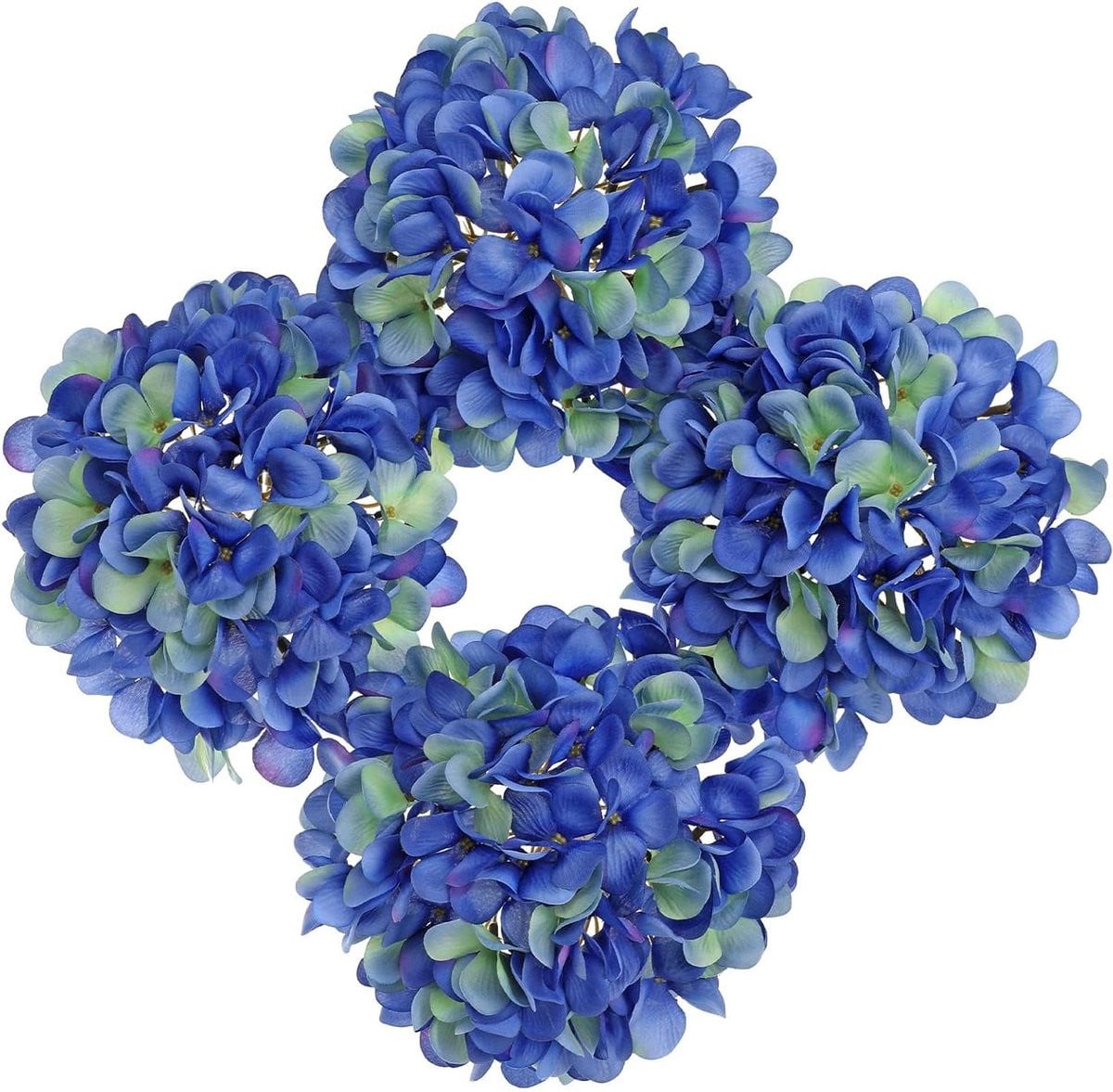 Set van 4 realistische paarse zijden kunstbloemen voor decoratie