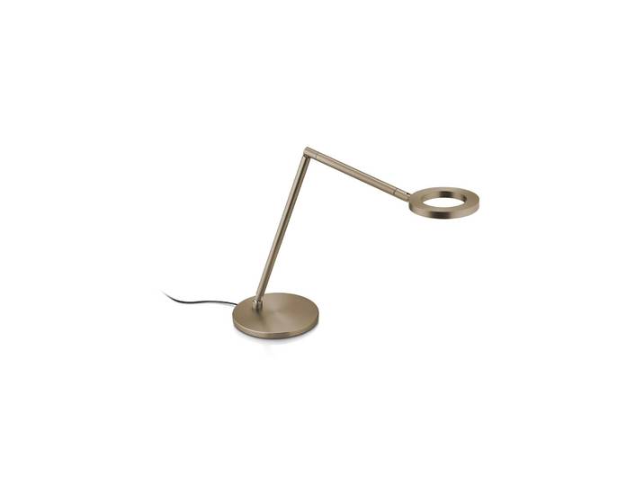 Knapstein LED Tischleuchtelampe Tessa-T, dimmbar, bronze / altmessing, für Arbeitszimmer / Büro, Messing, Modern