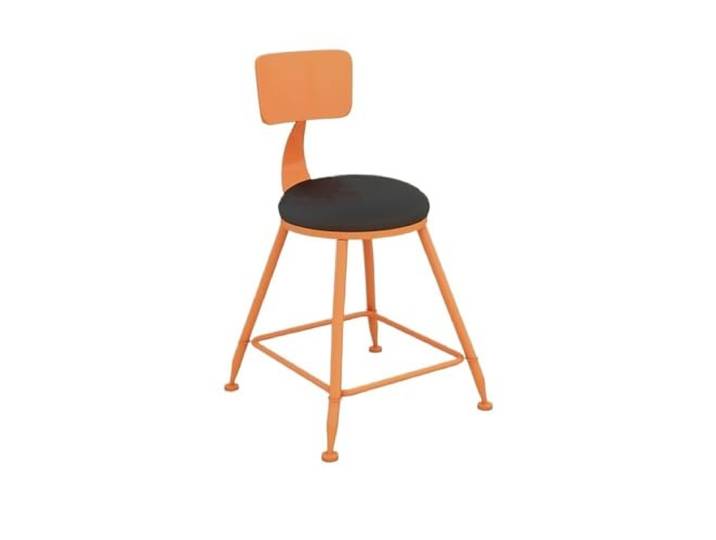 Küche Runde Barstühle aus Eisen, kleine Balkonbar, Milchteeladen(Orange)