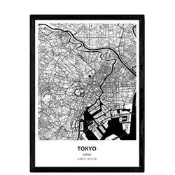 POSTER Tokio - Japan A3 Schwarzer Rahmen