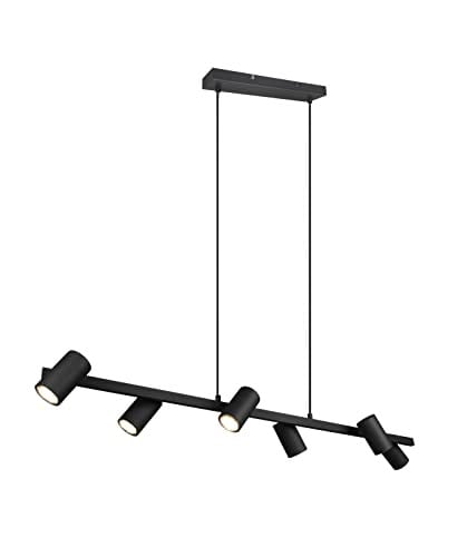 Trio Leuchten Marley Hanglamp Zwart Metaal L 115 cm