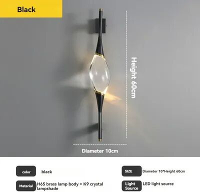 Quick Pick Pro Modern Copper Crystal Wall Lamp, Simple Creative Decoration, Designer Lighting For Living Room Study Bedroom Bedside wall Lamp 2 neutral Light 4500k