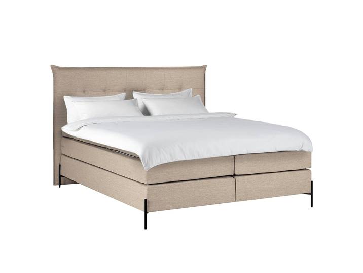Boxspringbett Temre 200 x 200cm Webstoff Inas Beige
