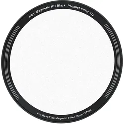 H&Y Black Mist Magnetic 1/2 Clip-on Filter for REVORING 58-77mm (Black Mist Filter), Objektivfilter, Schwarz