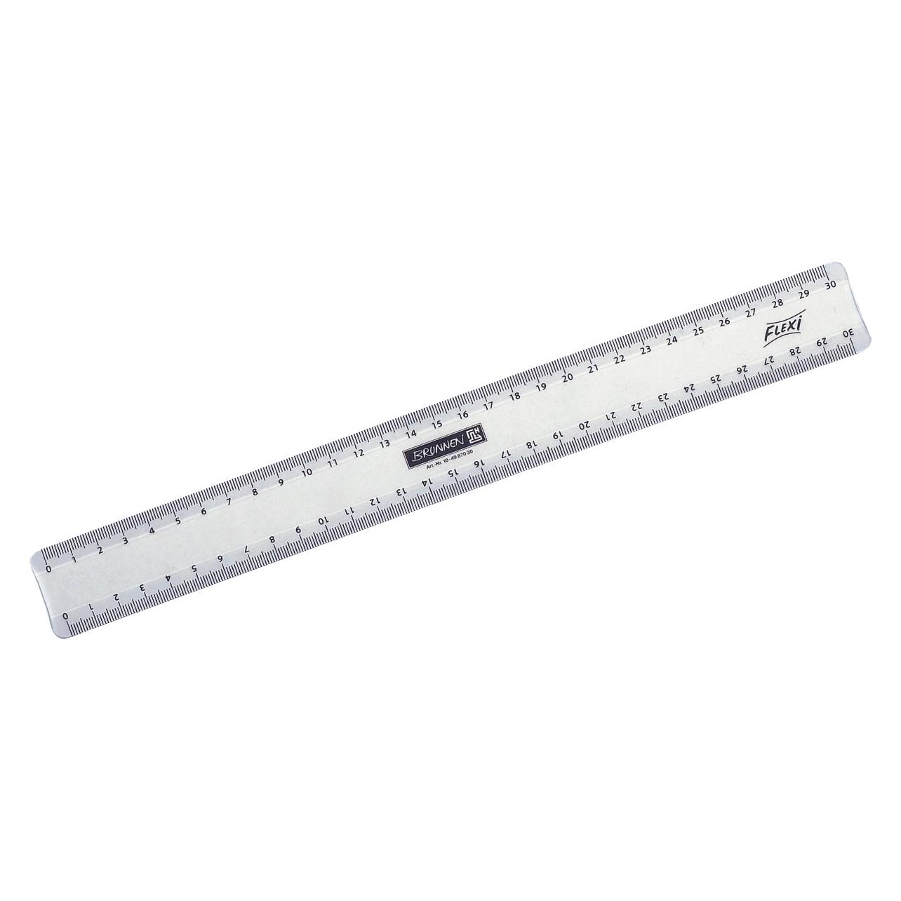 Brunnen Lineal Flexi 30 cm, glasklar (30 cm, Kunststoff) (104987030)