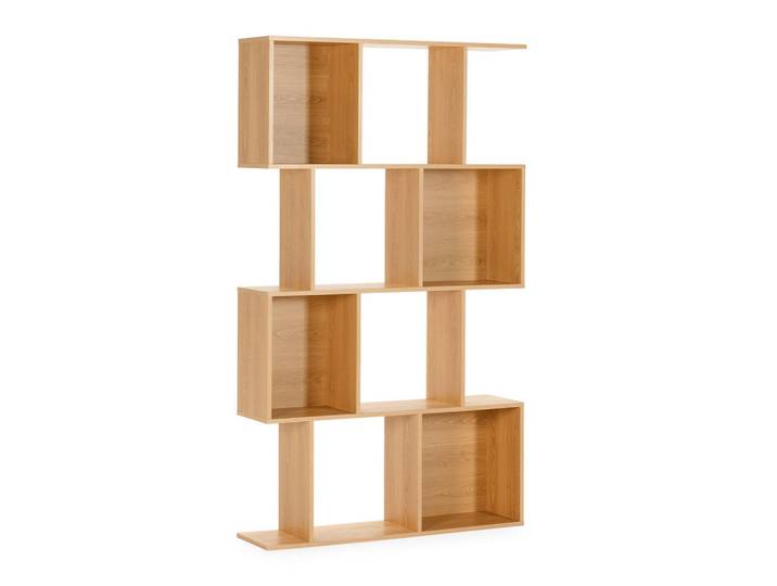 VS Venta-stock Regal Nagato 8 fächern Eichenfarbe, Honigeiche, 98x168x25 cm, Wohnzimmer, Regale, Bücherregale