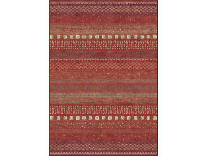 Teppich Vintage rot Streifen Viskose 80 x 125 cm