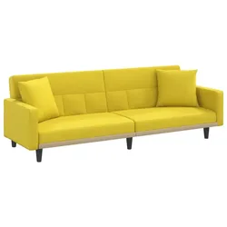 Helloshop26 - Schlafsofa mit hellgelben Stoffkissen 02_0020406