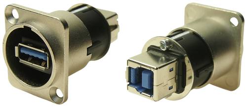Cliff XLRFT USB 3.0 A-B Buchse Nickel Geerdet Adapter, Einbau CP30106 Inhalt: 1St.