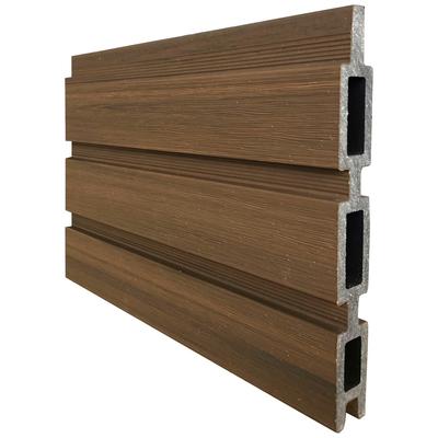 Sichtschutzelement TETZNER & JENTZSCH "WARREN 1", braun (teakbraun), H:180cm, Aluminium, WPC (Holz-Kunststoff-Komposit), Zaunelemente, pflegeleicht, coextrudierte Oberfläche, Design-Oberfläche