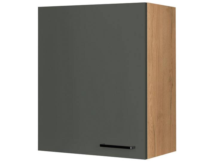 Küchenoberschrank, Grün & Eiche, 60x72x35 cm, Holzwerkstoff, 2 Fächer, Nobilia