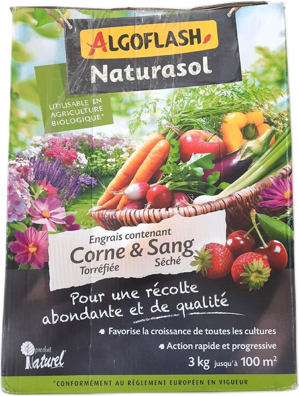 Algoflash Naturasol Natuurlijke Organische Meststof voor de Groententuin, 3 kg