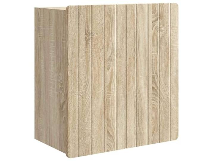 GFEROMRF Wandschrank Sonoma-Eiche 59x31x64 cm Holzwerkstoff mit Pendeltüren Holzwerkstoff, Vintage-Look, 90°-Pendeltüren, Regalböden, wandmontiert, Wohnzimmer, pflegeleicht