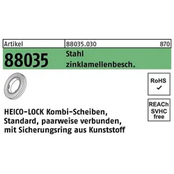 Heico, Zubehör Befestigungstechnik, Kombischeibe R 88035 HKS- 8 Stahl flZnnc