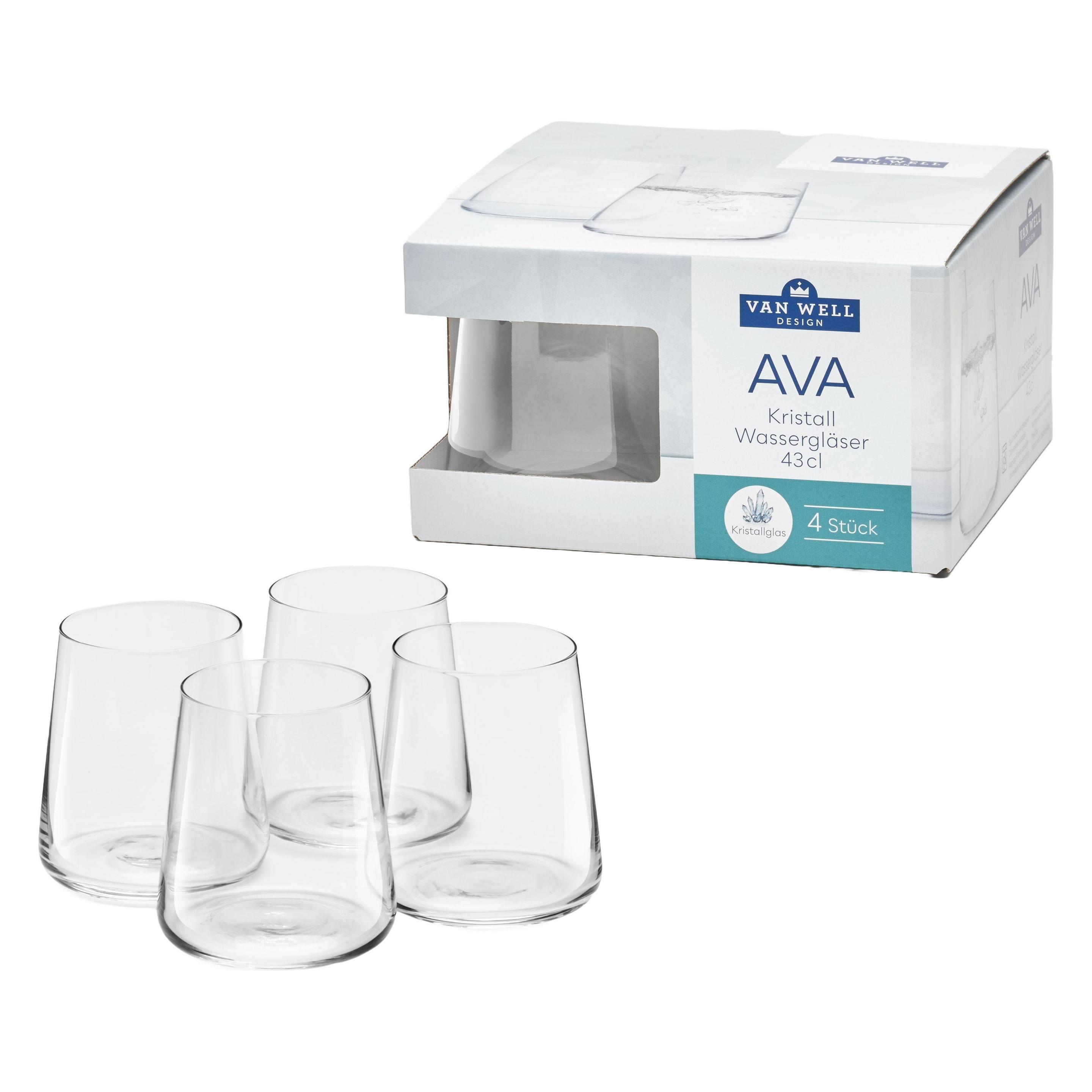 Bormioli Rocco Wasserglas Ava 430ml 4St (0.43 l, 4x) (4109044)