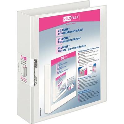Veloflex Präsentationsringbuch Velodur A4 2-Ring 40mm Ringdurchmesser weiß