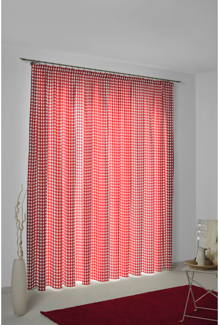 Ebern Designs Montilly Room Darkening Curtain Blue/White 115 W x 175 D cm