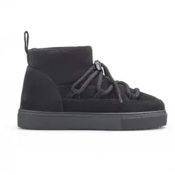Inuikii für Damen. 1001.001.0092 Lederstiefel Classic Low schwarz (39), Wohnung, Schnürsenkel, Lässig