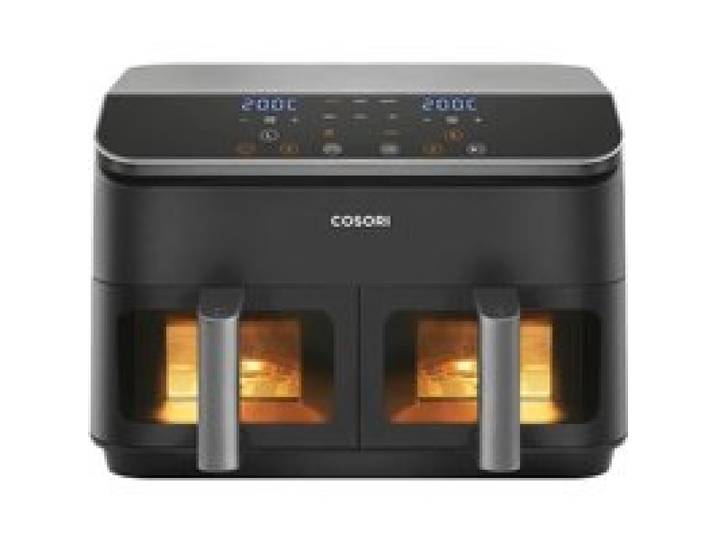 Friteuse sans huile COSORI - Dual Basket Chef Edition - Capacité 8 5L - 2 paniers - 8 programmes - 1750W - Noir