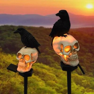 Uplift Treasures Halloween Outdoor Light Up Skeleton Ghost Horror Grimace Yard Decoration For Home, Party & Garden look Left