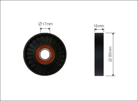Caffaro Spannrolle, Keilrippenriemen 3898 Für Fiat