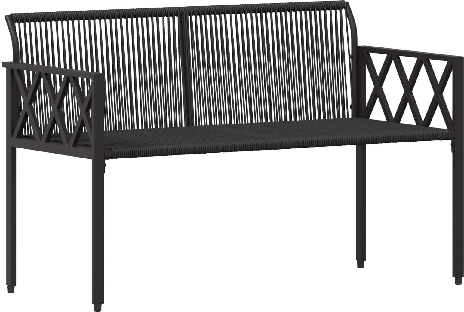 vidaXL Bancs d'extérieur 2 -Seater 116 x 56 x 75 cm polyrotin