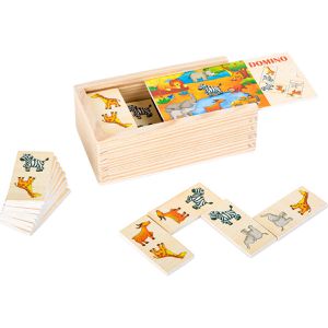 small-foot Domino 10963, Safari, mit Motiv, ab 3 Jahre, 2-4 Spieler, 28 Steine
