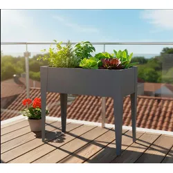 Westmann Vedura S | Metall Balkon Hochbeet | Anthrazit - Anthrazit