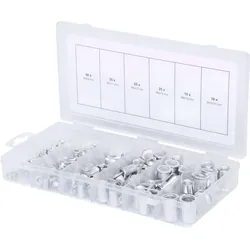 KS Tools Sortiment Gewindenieten, Aluminium, M3x9mm-M10x21mm, 150-tlg - 970.0620