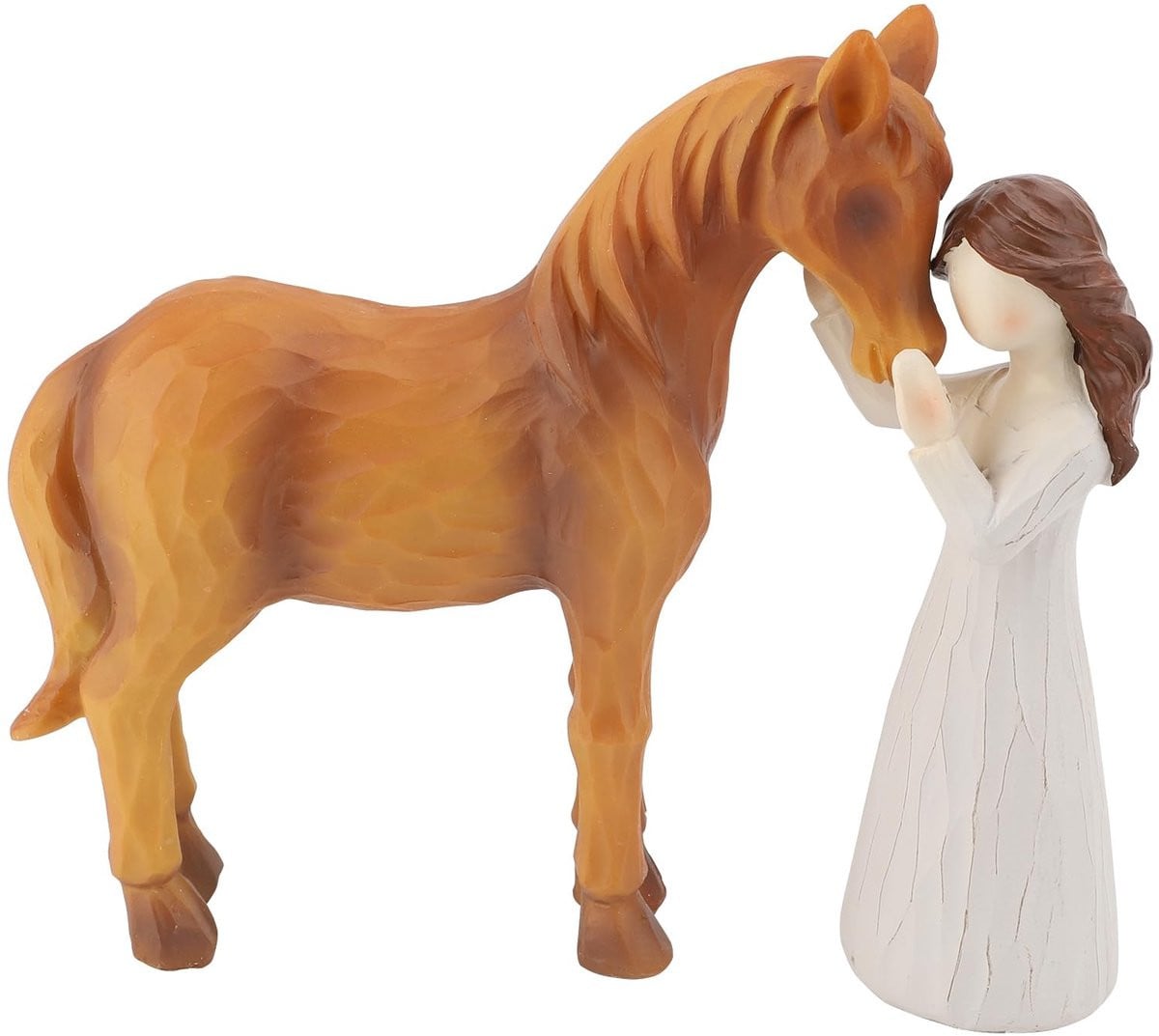 Dailygoods Handgeschilderd Paardenbeeldje van Hars voor Decoratie