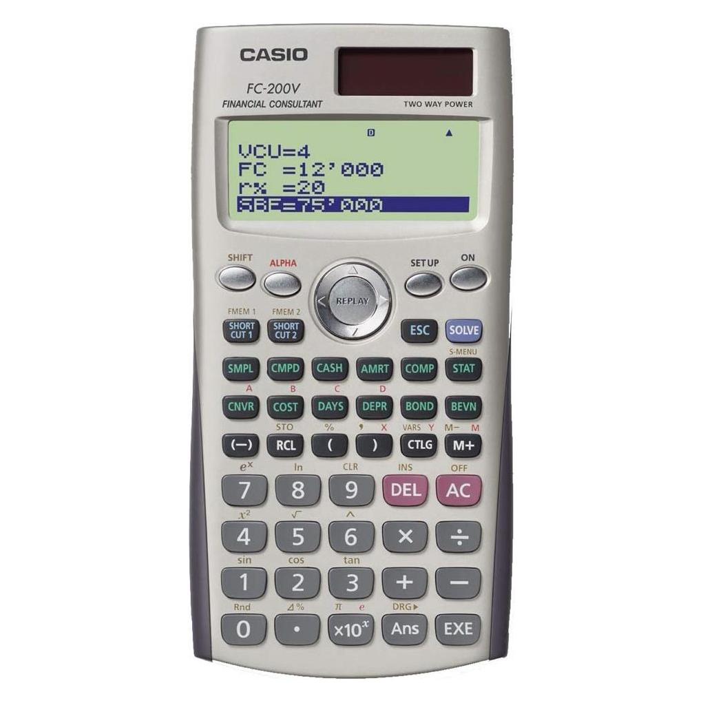 Casio FC 200V (Batteriebetrieb, Solarenergie) (4971850167006)
