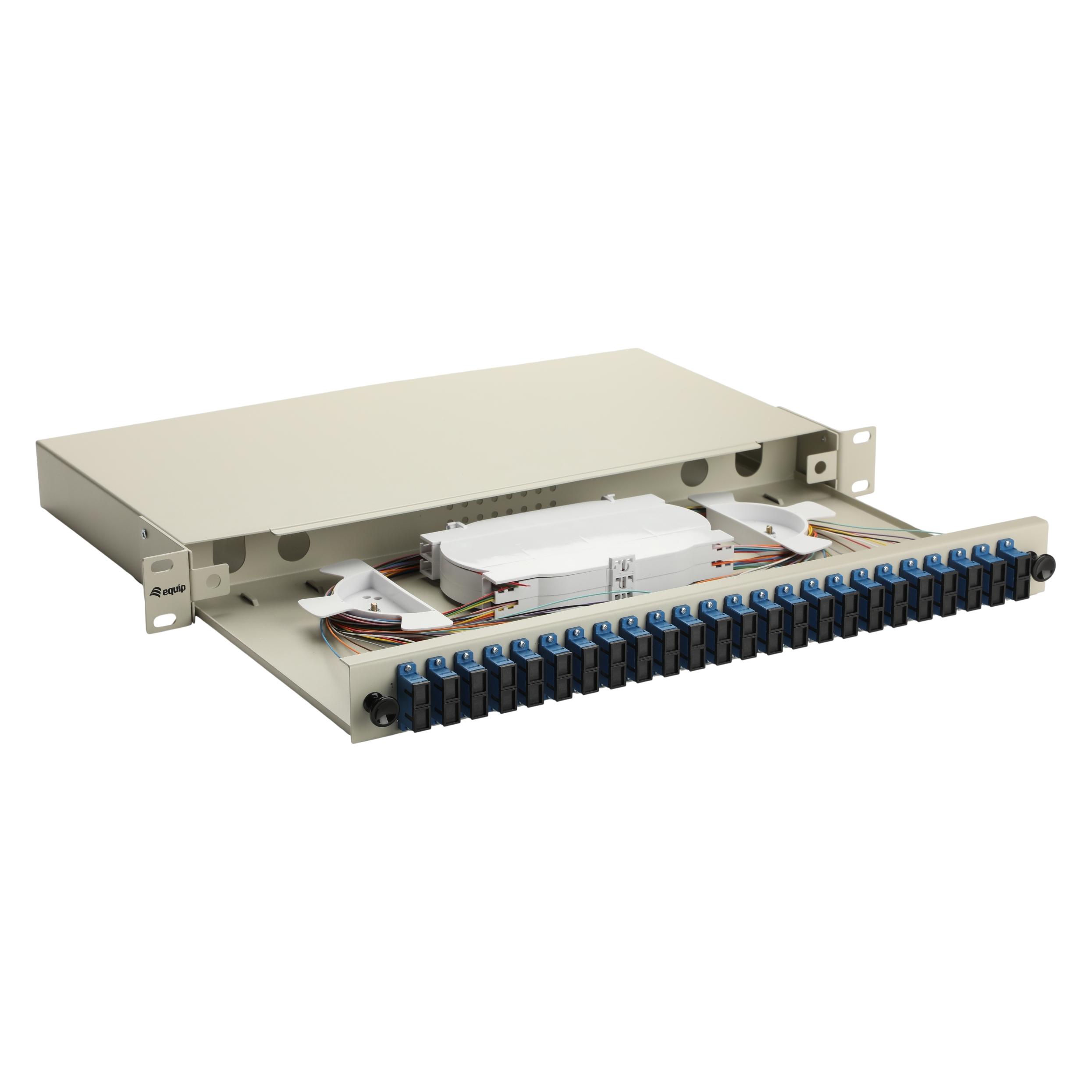 equip LWL-Spleisskasten 24-Port SC-Duplex OS2 1U komplett gr (337311)