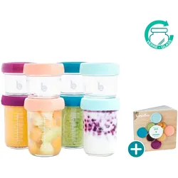 Babymoov, Babynahrungsbehälter, Babybols 4x120ml 4x220ml + Rezeptbuch