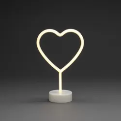 KONSTSMIDE LED Schlauchsilhouette "Herz", 6h Timer, 78 warmweiße Dioden, Innen, Batterie: 3 x AA 1,5V (exkl.)