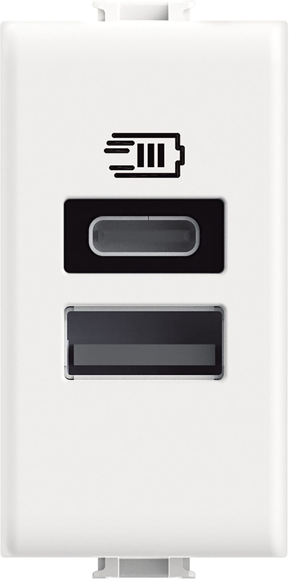BTicino PRESA USB DOPPIA  MATIX TIPO A+C 15W 230V 1 MODULO BIANCO TENSIONE USCITA 5Vdc