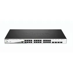 D-Link DGS-1210-28MP:28Port SmartSwitch (28 Ports), Netzwerk Switch, Schwarz