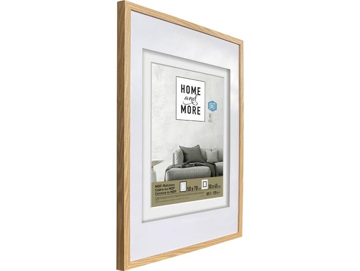 Home and More Bilderrahmen PPT 3D 50 x 70 cm Natur MDF
