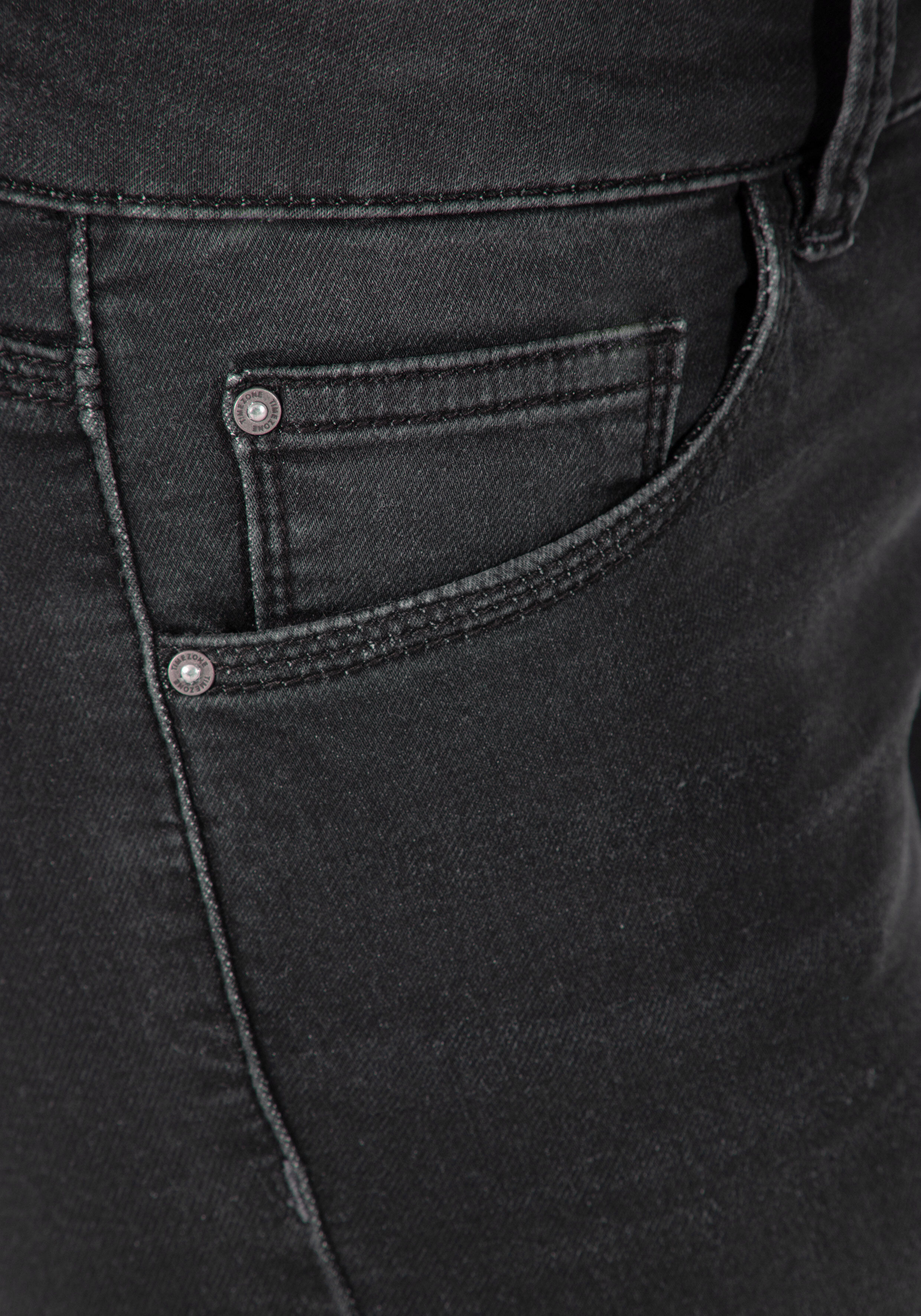 5-Pocket-Jeans TIMEZONE "Tight AleenaTZ", Damen, Gr. 25, Länge 30, schwarz, 83% Baumwolle 15% Polyester 2% Elastan, lang, Jeans 5-Pocket-Jeans schwarz 25, Länge 30