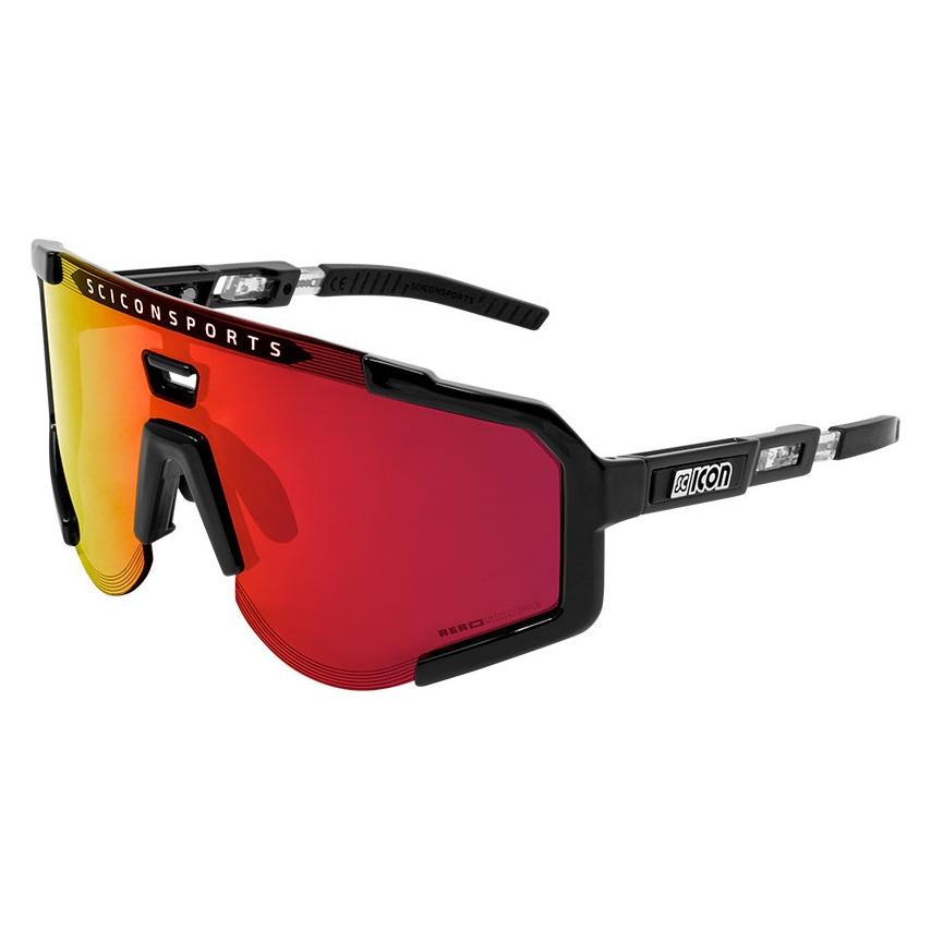 SCICON AEROSCOPE Brille Schwarz Glanz - SCNPP Multimirror Red (Schwarz glanz, Schwarz glanz) (EY390602)