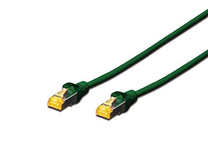 DIGITUS LAN kabel Cat 6A - 0.5m - RJ45 netwerkkabel - S/FTP afgeschermd - Compatibel met Cat-6 & Cat-7 - Groen
