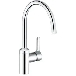 Kludi Bingo Star Küchenarmatur 428099678 edelstahlfinish, Niederdruck, schwenkbarer Auslauf